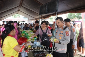 Polres Gianyar Gelar Gerakan Pangan Murah, Beras SPHP Ludes Terjual