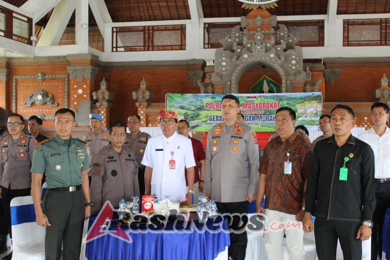 Polres Tabanan Ikuti Kick Off Nasional Gerakan Pangan Murah, 2.424 Ton Beras Disalurkan Serentak di Indonesia