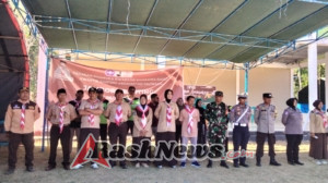 Penutupan Perkemahan Pramuka Ranting Taliwang Meriah, Babinsa Turut Serta