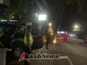 Antisipasi Balapan  Liar  UKL Polsek Kuta Utara Patroli Di Jalan Gatsu Barat.