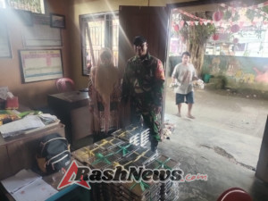 Kawal Penyaluran MBG, Babinsa: Makanan Sudah Sesuai Standar Gizi