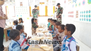 Pos Kewar Berbagi Kasih, Berikan Makanan Bergizi Kepada Siswa Paud Santo Arnoldus