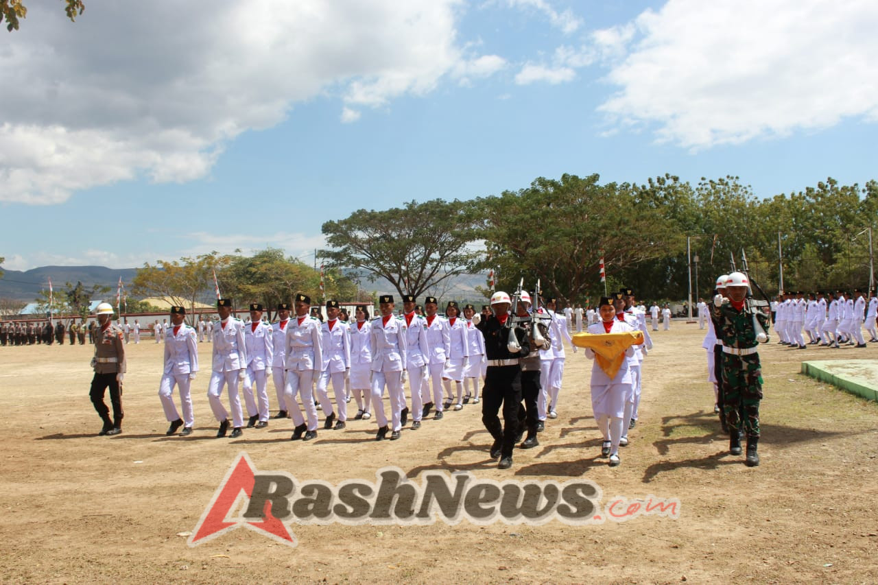 Jelang HUT RI ke-80, Dandim 1601/Sumba Timur Lakukan Peninjauan Geladi Upacara