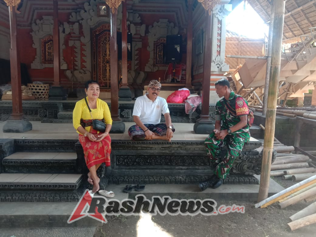 Puri Kanginan Ditinjau Babinsa Semarapura Kangin Untuk Kesiapan Upacara 17 Agustus