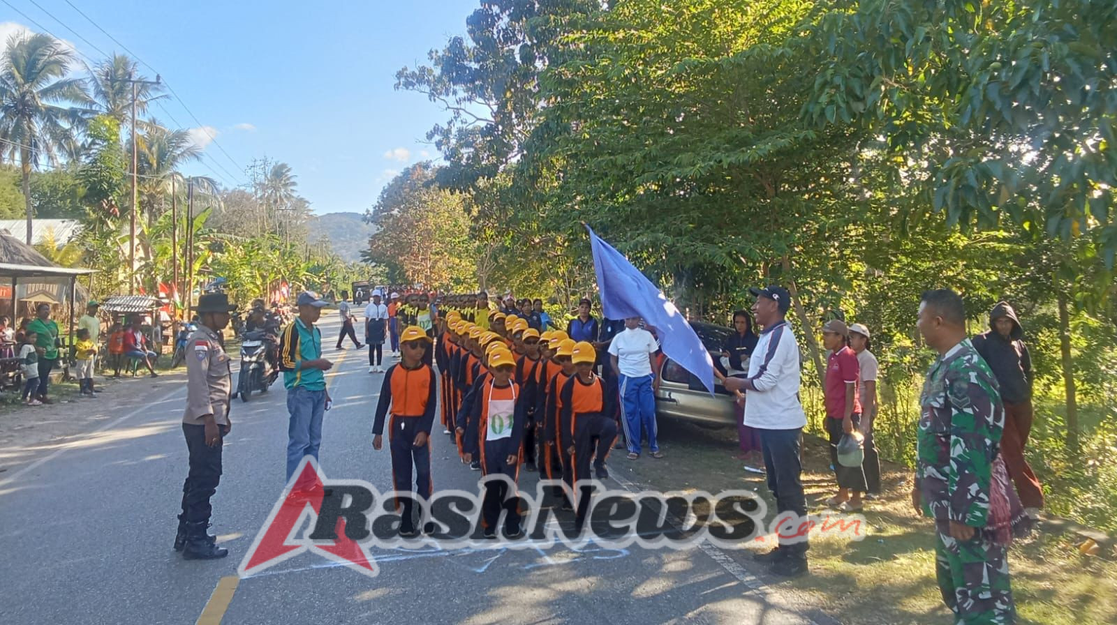 HUT RI ke-80, Gerak Jalan di Biboki Tanpah Meriah dan Penuh Semangat