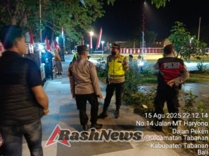 Blue Light Patrol Polres Tabanan Sisir Pusat Keramaian, Pastikan Malam Warga Aman dan Nyaman
