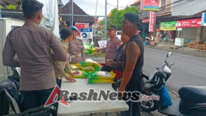 Polsek Denpasar Selatan Gelar Gerakan Pangan Murah di Dua Titik, Salurkan 2 Ton Beras SPHP