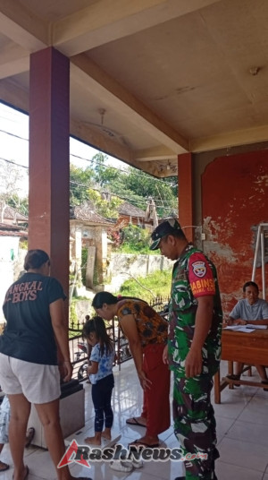 Sinergi Babinsa dan Petugas Kesehatan, Posyandu Balita di Desa Undisan Berjalan Lancar