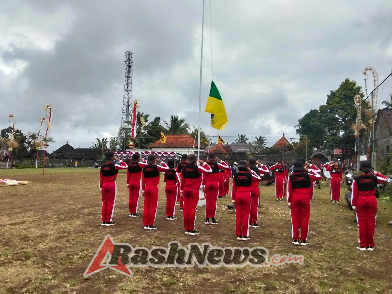 Sinergi dan Kepemimpinan Koramil 1616-03/Tampaksiring Sukseskan Gladi Upacara Kemerdekaan di Tampaksiring
