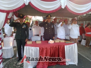 Upacara Peringatan HUT RI ke-80 di wilayah Polsek Selemadeg Timur.