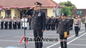 Wakapolres Karangasem Pimpin Upacara Peringatan HUT RI Ke-80 di Polres Karangasem