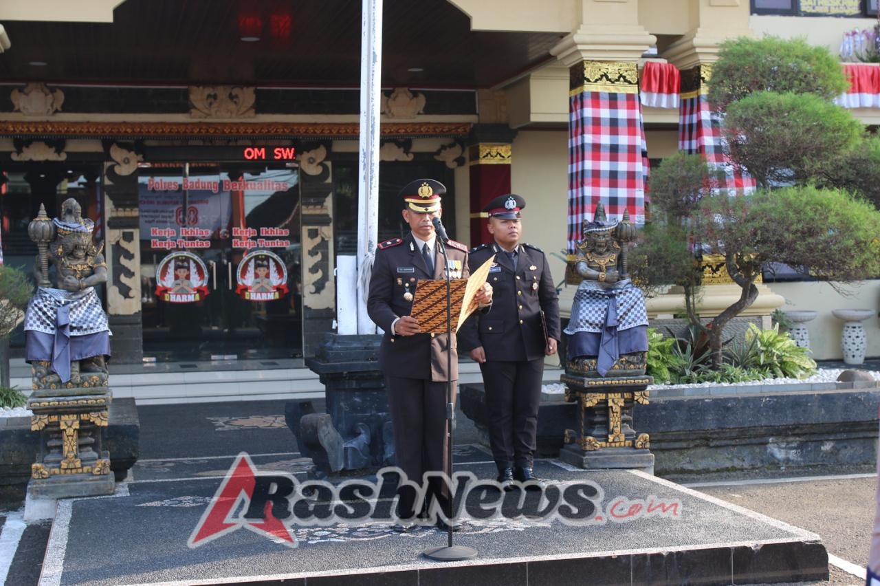 Polres Badung Kukuhkan Semangat Merah Putih Lewat Upacara Bendera HUT ke-80 Kemerdekaan RI