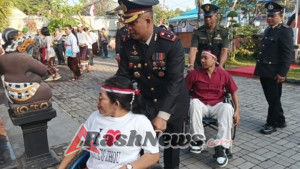 Forkopimcam, Pelajar dan Warga Disabilitas Meriahkan Upacara HUT RI ke -80 di Polsek Denpasar Timur