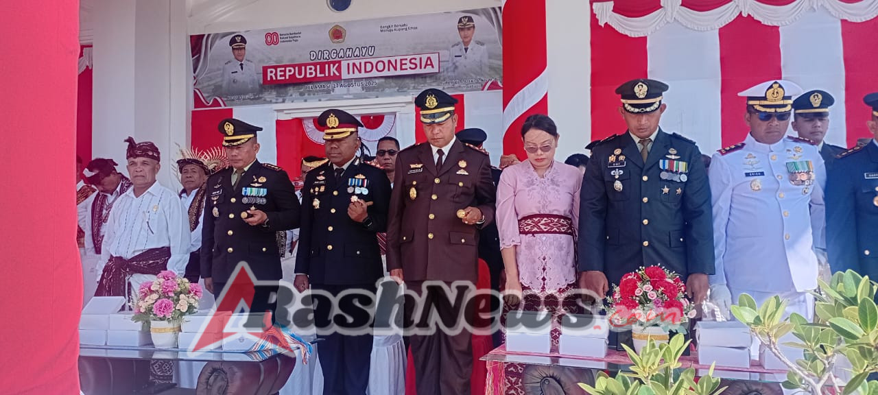 Dandim 1604 Kupang Dampingi Forkopimda Peringati HUT RI Ke-80