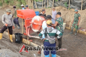 ‎TNI-Manunggal dengan Rakyat, Cor Sayap Kanan Jembatan Linpas Dilanjutkan