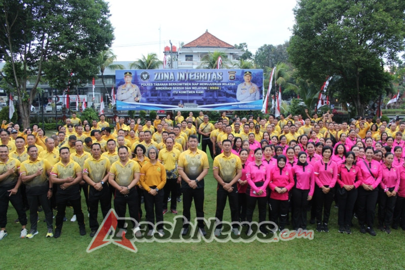 Kebersamaan Warnai Family Gathering Polres Tabanan dalam Rangka HUT ke-80 RI