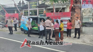 Polsek Gianyar Gelar Gerakan Pangan Murah, Sediakan 1 Ton Beras SPHP untuk Masyarakat
