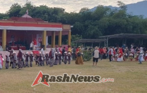 Semarak Pawai Budaya di Seteluk, Serka Khaeril Hadiri Wakili Danramil
