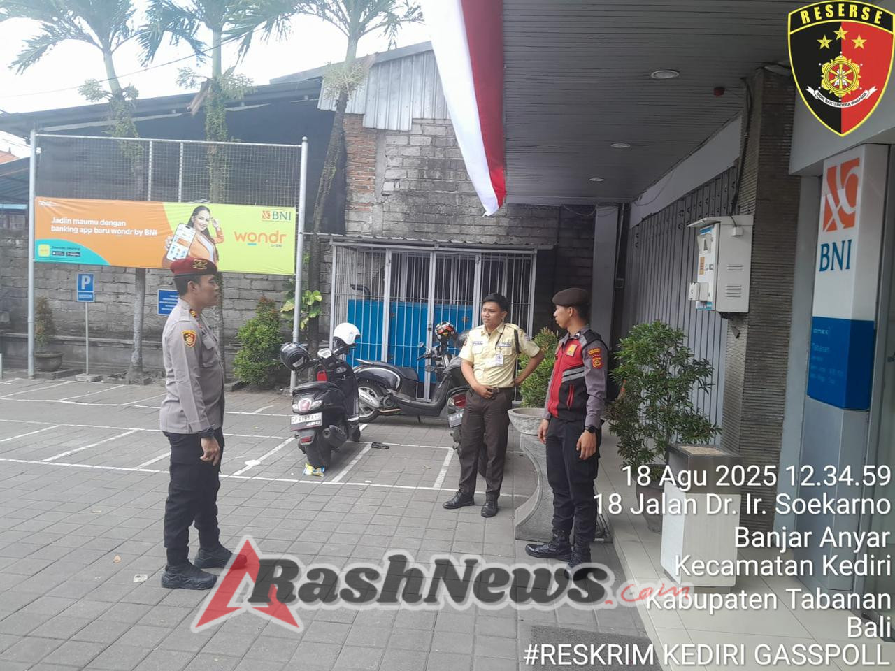 Personil Polsek Kediri Gencarkan Patroli Barcode Dini Hari Dalam Tekan Kejahatan 3C