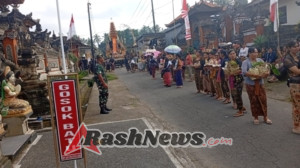 TNI–Polri dan Pecalang Desa Undisan Kompak Amankan Upacara Ngaben