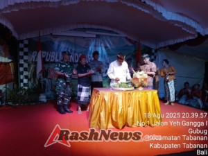 Kapolsek Tabanan Hadiri Malam Puncak Perayaan Hari jadi Desa Gubug