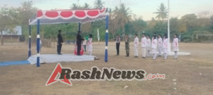 Dandim 1612/Manggarai Ikuti Upacara Penurunan Bendera Peringatan HUT ke-80 RI di Manggarai Timur