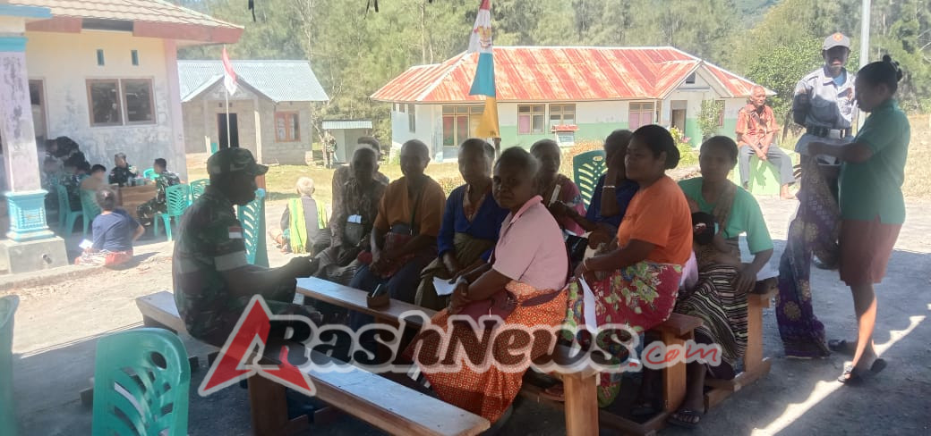 Babinsa Koramil 1618-02/Miobar Ajak Warga Desa Manusasi Jaga Kesehatan dan Pola Hidup Sehat