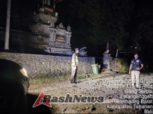 Polsek Selemadeg barat Gelar Patroli Malam Menjelang Dini Hari
