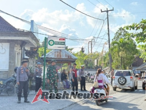Pastikan Keamanan Dan Kenyamanan Pujawali Di Pura Ped, Koramil Dan Polsek Nusa Penida Gelar Pengamanan