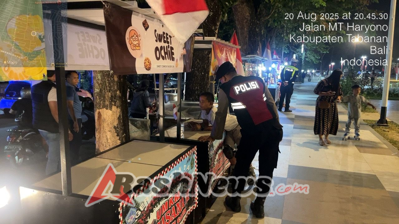 Polres Tabanan Gelar Blue Light Patrol, Wujudkan Rasa Aman di Tengah Keramaian Kota