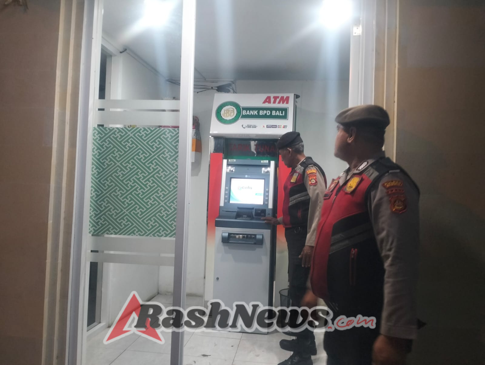 Wujudkan Rasa Aman, Samapta Polsek Abiansemal Rutin Sambangi ATM BPD Bali