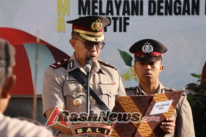 Semangat Hari Juang Polri, Polres Bandara Ngurah Rai Gelar Upacara Penuh Khidmat