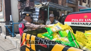 Gerakan Pangan Murah Polres Gianyar, Penyaluran Beras SPHP Tahap V di Pasar Keramas Blahbatuh