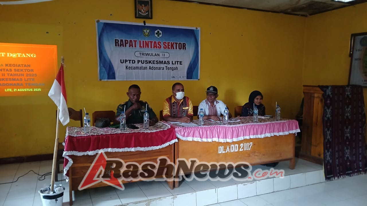 Danramil 1624-02/Adonara Hadiri Rapat Lintas Sektoral Bidang Kesehatan Triwulan II