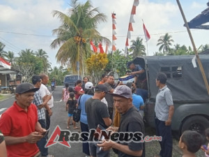 Wujud Kepedulian, Kodim Tabanan Bersama Bulog Salurkan Beras SPHP ke Warga Pesisir Barat