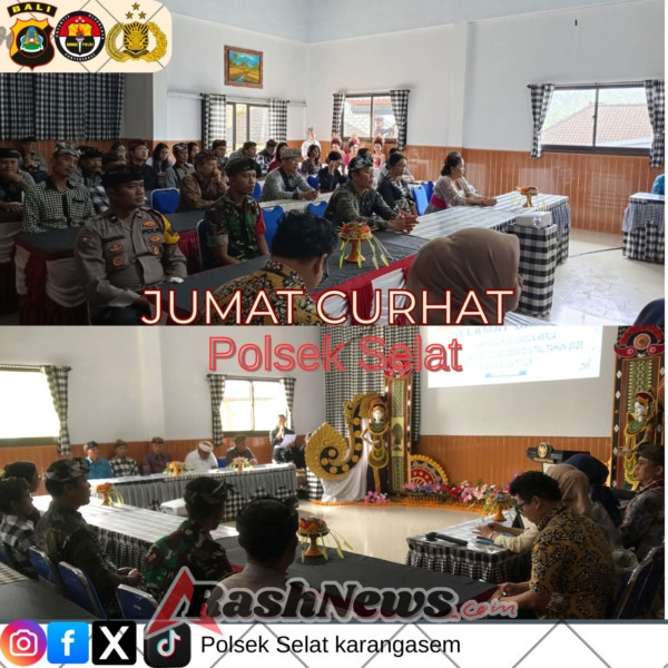 Kapolsek Selat melaksanakan giat Jumat Curhat sambangi Tokoh Masyarakat.