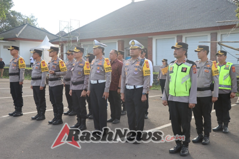 Kapolres Karangasem Ikuti Apel Kesiapan Operasi Gapura Agung III Pengamanan Bhaksos Besakih