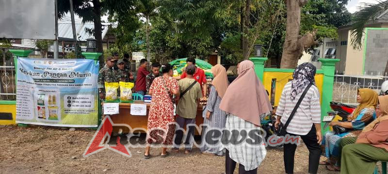 Koramil 1607-02/Empang Dukung Gerakan Pangan Murah, Ringankan Beban Warga Plampang