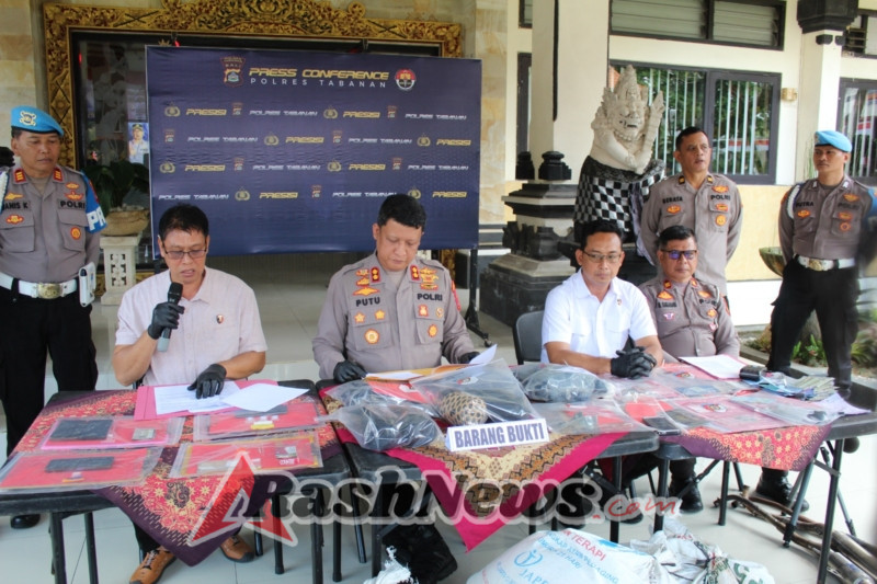 Polres Tabanan Ungkap 4 Kasus Narkoba, 6 Tersangka Diamankan