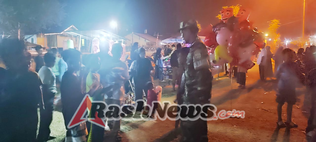 Patroli Malam Piket Koramil 1628-03/Seteluk Cegah Potensi Gangguan Kamtibmas.