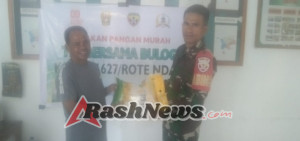 Gerakan Pangan Murah di Koramil 1627-03/Btt Disambut Antusias Warga