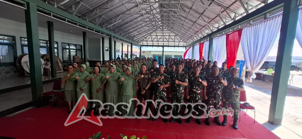 Penuh Kehangatan dan Haru, Komandan Kodim 1625/Ngada Letkol Czi Deni Wahyu Setiyawan Pamit di Hadapan Anggota dan Persit