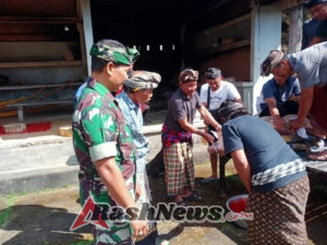 Sinergi TNI dan Masyarakat, Babinsa Kintamani Dampingi Upacara Adat Pengerapian di Desa Binyan