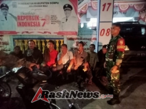 Ronda Malam Babinsa Disambut Hangat Masyarakat Dompu