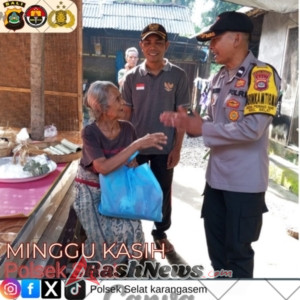 Minggu Kasih Polsek Selat dilaksanakan di BD. Lusuh Desa Peringsari, Kec. Selat.