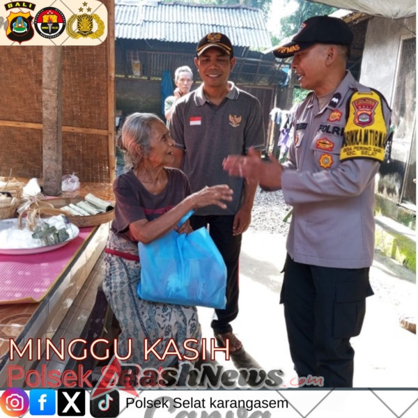 Minggu Kasih Polsek Selat dilaksanakan di BD. Lusuh Desa Peringsari, Kec. Selat.