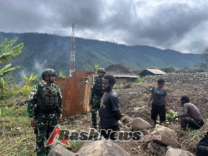 Kasih untuk Papua, Satgas Yonif 743/PSY Terus Hadir Bersama Masyarakat Puncak Jaya