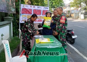 Gerakan Pangan Murah Kodim 1611/Badung Jual Beras dengan Harga Terjangkau