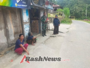 Babinsa Kopda Melkyanus Himbau Warga Waspada Cuaca Ekstrem di Kecamatan Ndori