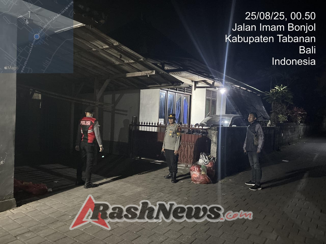 Polres Tabanan Gelar Blue Light Patrol, Antisipasi Kejahatan 3C di Kawasan Perumahan dan Pertokoan